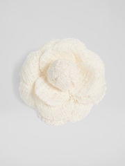 LK Bennett Natural Corsage Neutral Recycled Fabric - Image 3 of 4