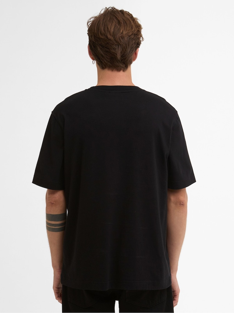 Barbour® International Black Cowl Motorbike Graphic T-Shirt - Image 2 of 6