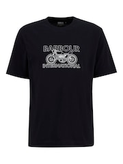 Barbour® International Black Cowl Motorbike Graphic T-Shirt - Image 5 of 6
