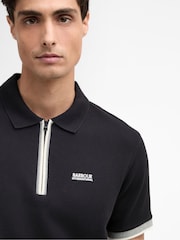 Barbour International Black Swinford Polo Shirt - Image 3 of 6