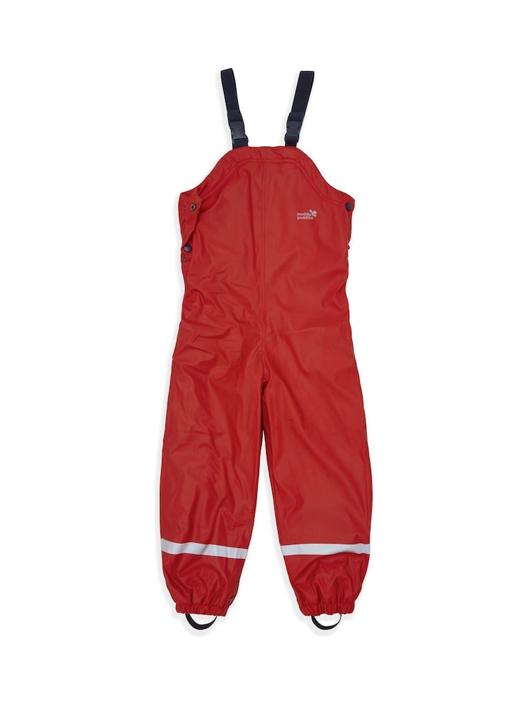 Muddy Puddles Red Waterproof Insulated Puddleflex Dungarees - Image 2 of 6 Muddy Puddles Red Waterproof Insulated Puddleflex Dungarees - Image 2 of 6