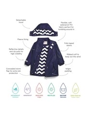 Muddy Puddles Blue Waterproof Insulated Puddleflex Jacket - Image 4 of 4