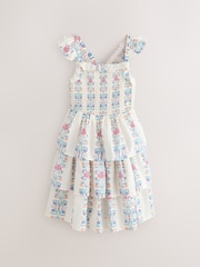 Laura Ashley Cross-Back Tiered Dress - Imaginea 7 din 11