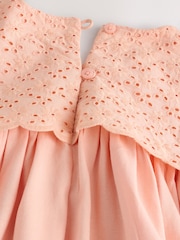 Laura Ashley Orange Broderie Anglaise Frill Top and Shorts Set - Image 9 of 10