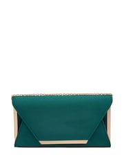 Verde - Lotus Clutch Bolsa com corrente - Imagem 1 de 4