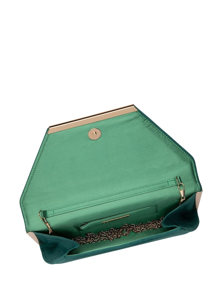 Verde - Lotus Clutch Bolsa com corrente - Imagem 2 de 4