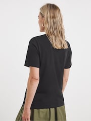JD Williams Black /Natural/Pink Crew Neck Short Sleeve Top 3 Pack - Image 3 of 5