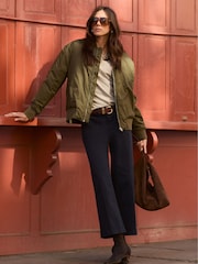Baukjen Blue Jena Cotton Stretch Wide Crop Jeans - Bild 1 von 4