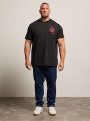 BadRhino Big & Tall Black Japanese Dragon Print T-Shirt - Image 2 of 7