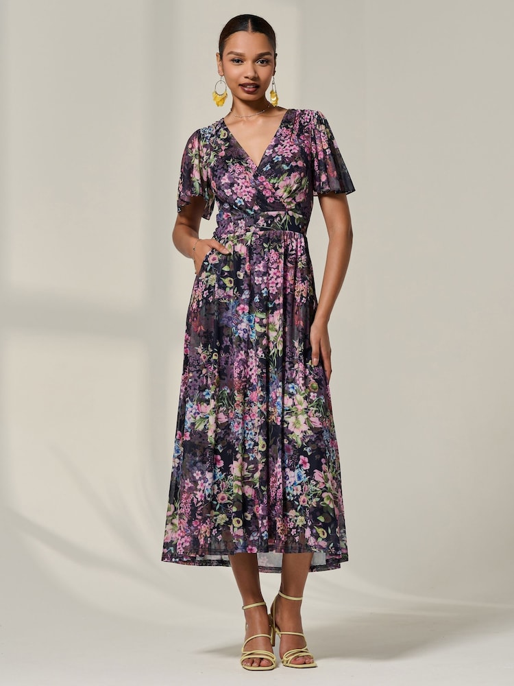 Vestido midi de malha com estampa floral Jolie Moi Angel - Imagem 1 de 6