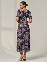Vestido midi de malha com estampa floral Jolie Moi Angel - Imagem 2 de 6
