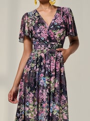 Vestido midi de malha com estampa floral Jolie Moi Angel - Imagem 3 de 6