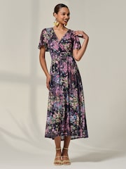 Vestido midi de malha com estampa floral Jolie Moi Angel - Imagem 4 de 6