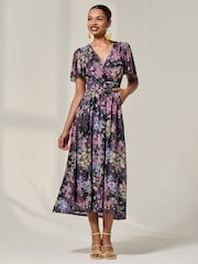 Vestido midi de malha com estampa floral Jolie Moi Angel - Imagem 6 de 6