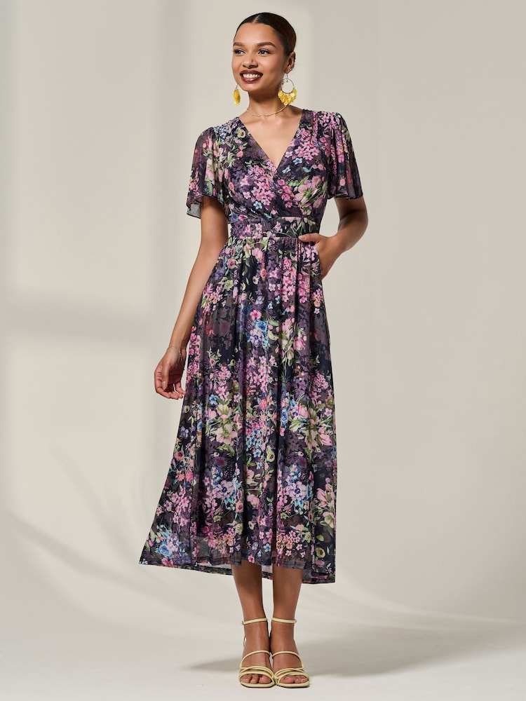 Vestido midi de malha com estampa floral Jolie Moi Angel - Imagem 6 de 6