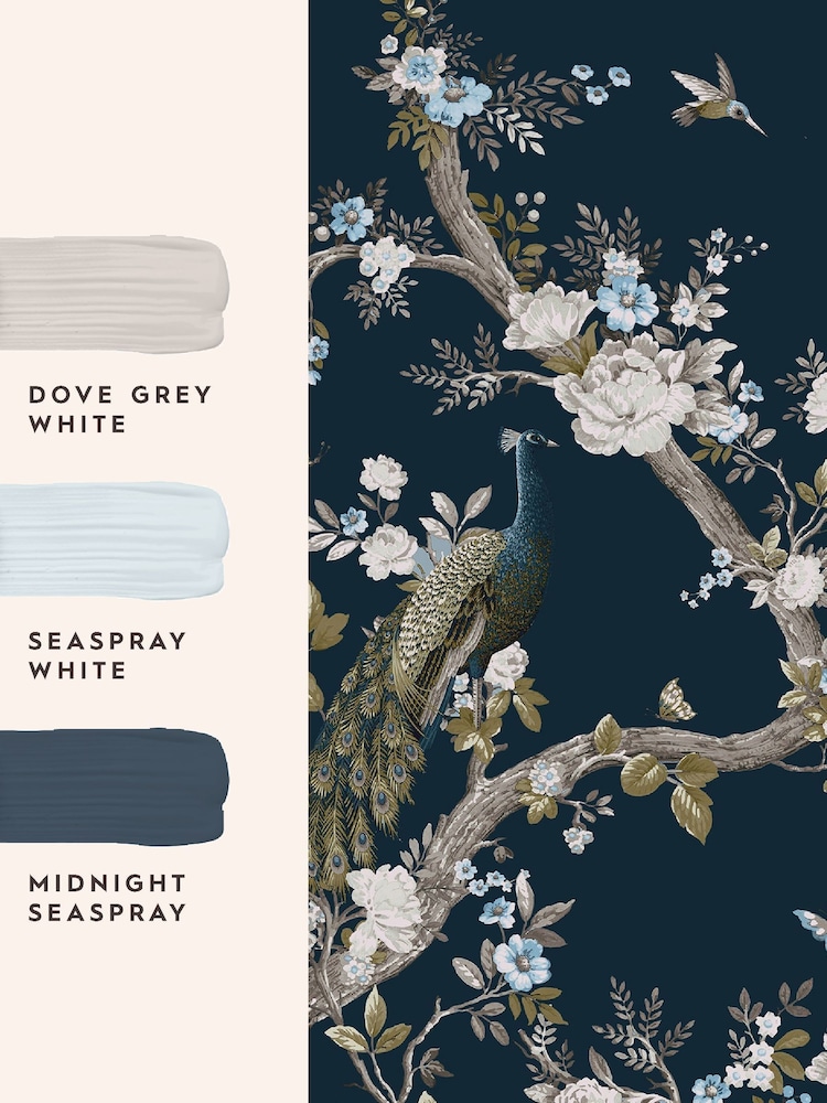 Laura Ashley White Midnight Belvedere Fixed Sized 3M Mural - Image 4 of 4