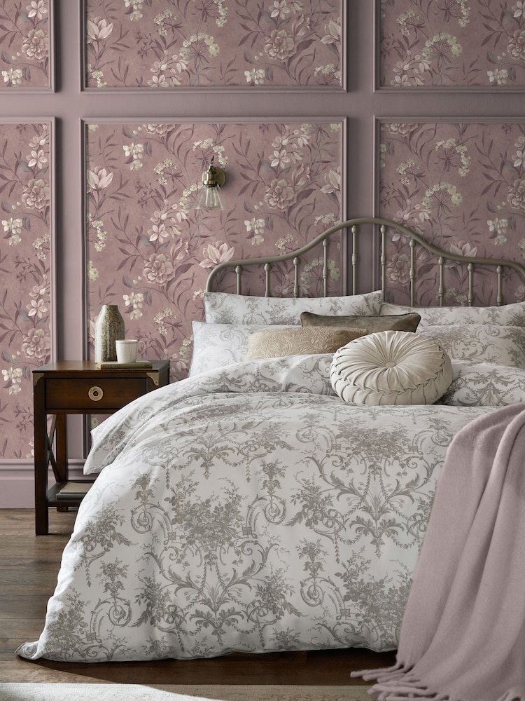 Laura Ashley Grape Blairmore Floral Print 10M Wallpaper - Image 2 of 4