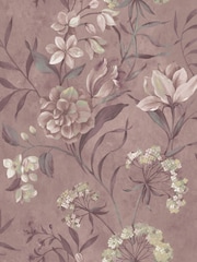 Laura Ashley Grape Blairmore Floral Print 10M Wallpaper - Image 3 of 4