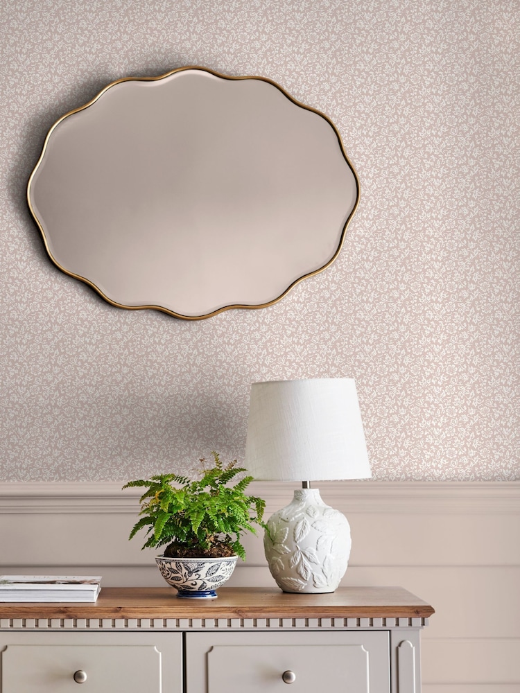Laura Ashley Plaster Pink Sweet Alyssum 10M Wallpaper - Image 2 of 4