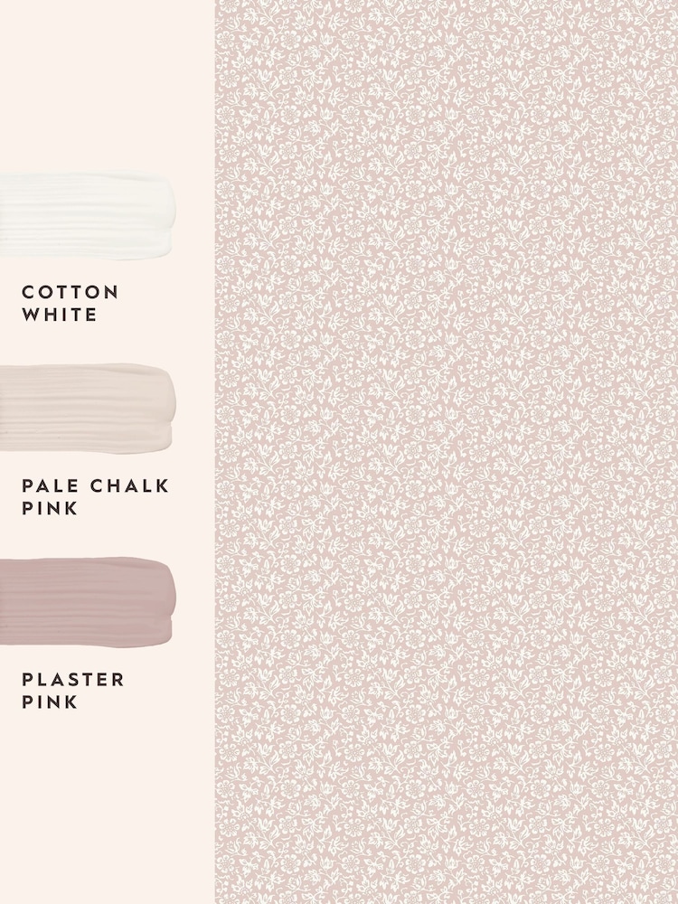 Laura Ashley Plaster Pink Sweet Alyssum 10M Wallpaper - Image 4 of 4