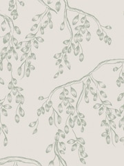 Laura Ashley Sage Rainham Willow 10M Wallpaper - Image 3 of 4