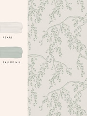 Laura Ashley Sage Rainham Willow 10M Wallpaper - Image 4 of 4