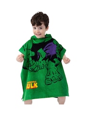 Character Green Marvel The Incredible Hulk Print Towel Poncho - Image 11 of 12