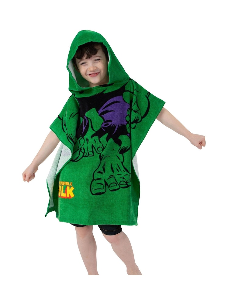 Character Green Marvel The Incredible Hulk Print Towel Poncho - Image 12 of 12