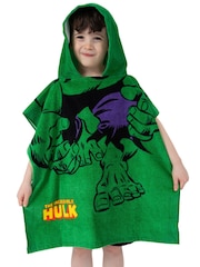 Character Green Marvel The Incredible Hulk Print Towel Poncho - Image 8 of 12