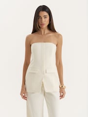 4th & Reckless Cream Buttercream Split Front Tailored Corset - Image 1 of 6