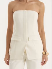 4th & Reckless Cream Buttercream Split Front Tailored Corset - Image 4 of 6