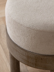Yard Ecru Ebbett Wooden Footstool - Image 4 of 4