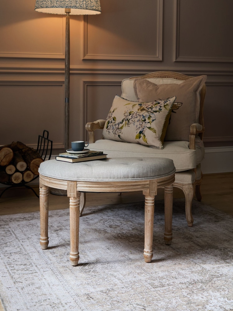 Voyage Maison Linen Claudette Footstool - Image 1 of 7