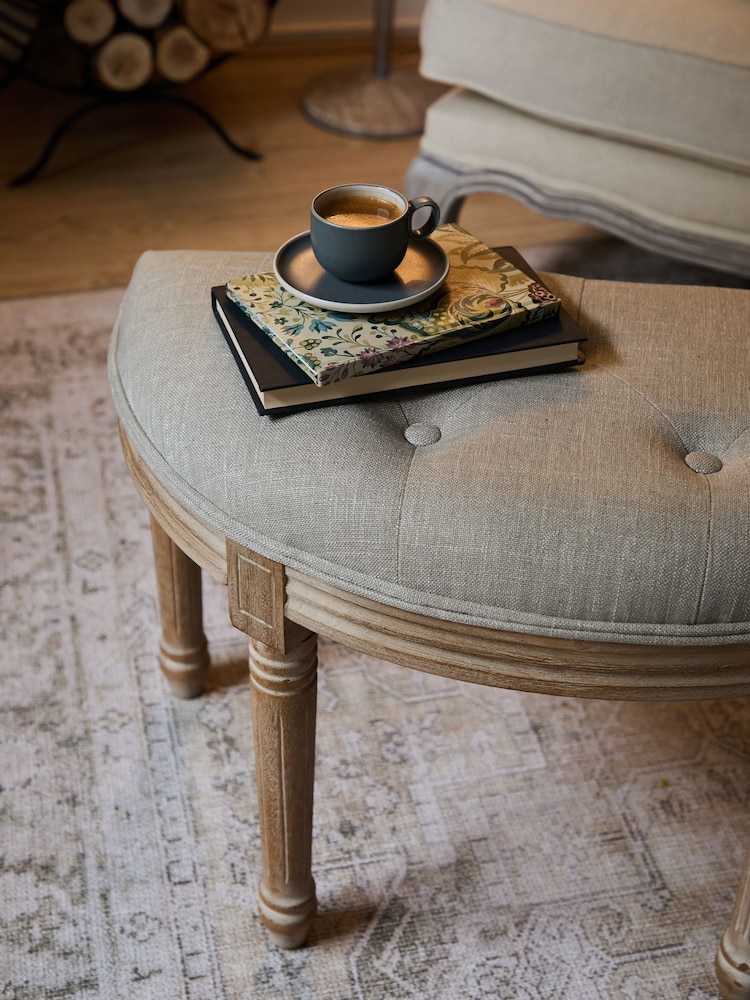 Voyage Maison Linen Claudette Footstool - Image 2 of 7