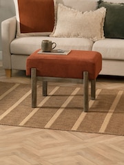 Yard Pecan Trenton Wooden Footstool - Image 1 of 4