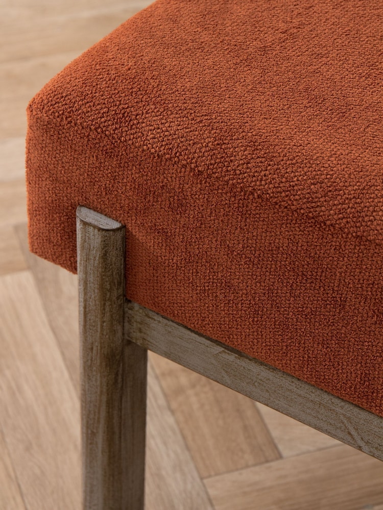 Yard Pecan Trenton Wooden Footstool - Image 4 of 4