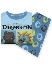 Character Blue How To Train Your Dragon Toohtless And Storm Fly Print Short Pyjamas - Image 6 of 12