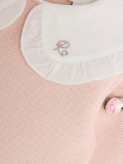 River Island Pink Baby Girls Rose Bud Jumper Set - Image 3 of 4