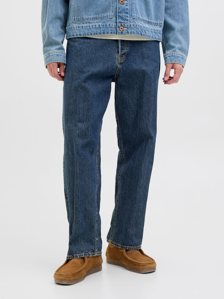 JACK & JONES Blue Loose Fit Eddie Jeans - Image 1 of 8 JACK & JONES Blue Loose Fit Eddie Jeans - Image 1 of 8