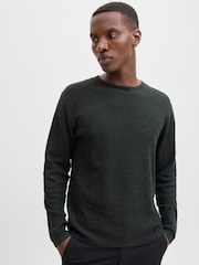 JACK & JONES Green Relaxed Fit Crew Neck Knitted Jumper - Image 2 of 7
