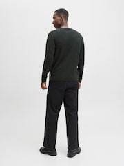 JACK & JONES Green Relaxed Fit Crew Neck Knitted Jumper - Image 3 of 7
