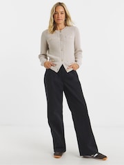 JD Williams Natural Heavyweight Cable Cardigan - Image 4 of 4