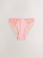 Peach Pink High Leg Modal & Lace Knickers 5 Pack - Image 10 of 12