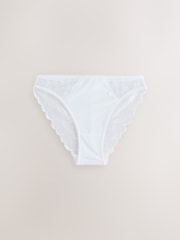 Peach Pink High Leg Modal & Lace Knickers 5 Pack - Image 6 of 12
