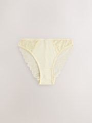 Peach Pink High Leg Modal & Lace Knickers 5 Pack - Image 9 of 12