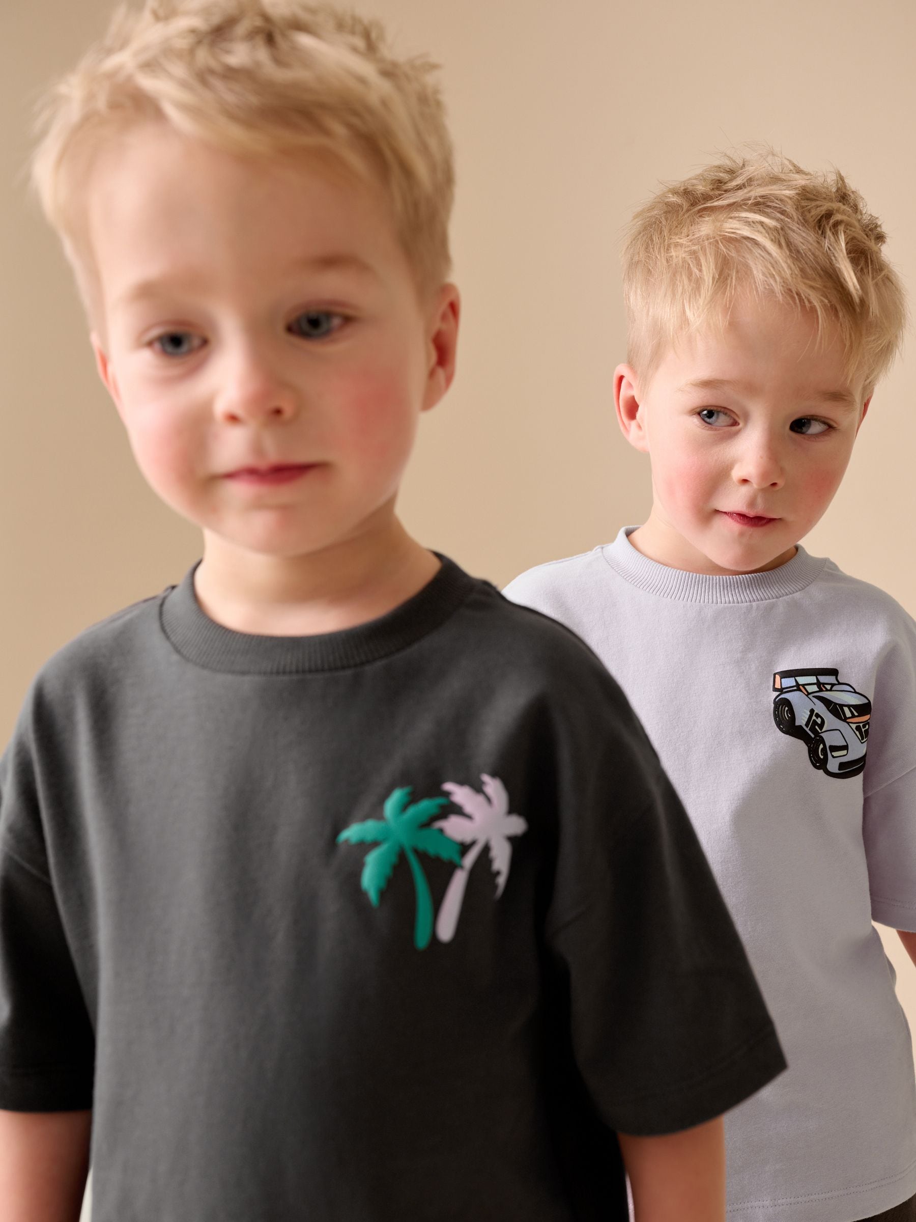 Buy Charcoal Grey/Lilac Short Sleeve T-Shirt and Shorts Set 2 Pack