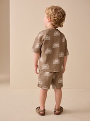 Brown Sun Short Sleeve All-Over Print T-Shirt and Shorts Set (3mths-7yrs) - Image 3 of 8