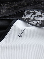 Negro/Blanco - Pack de 3 braguitas de algodón y encaje - Imagen 5 de 6