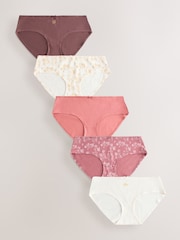 Bordeauxrød - Cotton Rich Knickers 5 Pakke - Billede 1 af 8
