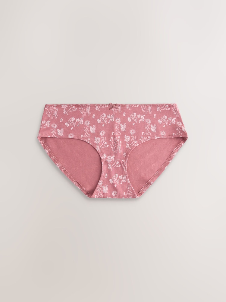 Bordeauxrød - Cotton Rich Knickers 5 Pakke - Billede 2 af 8